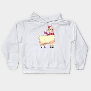 Christmas Alpaca Kids Hoodie